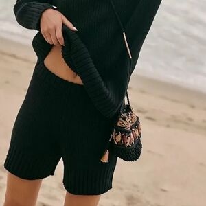 Free People Beach Trez Sweater Knit Shorts  Size Small